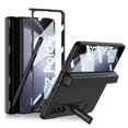 thumbnail image 1 of SaniMore for Samsung Galaxy Z Fold 5 Case with Pen Holder, Upgrade Magnetic Hinge Automatic Adsorption Built-in Kickstand HD Screen Tempered Film Heavy Duty Shell for Galaxy Z Fold 5, Carbon Fiber, 1 of 11