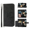 thumbnail image 1 of SaniMore for Samsung Galaxy Z Fold 5 Magnetic Flip Wallet Case with Cross Body Strap, PU Leather Case with Card Slot & Multi-Angle Kickstand Shockproof Protective Case for Girls Ladies, Black, 1 of 8