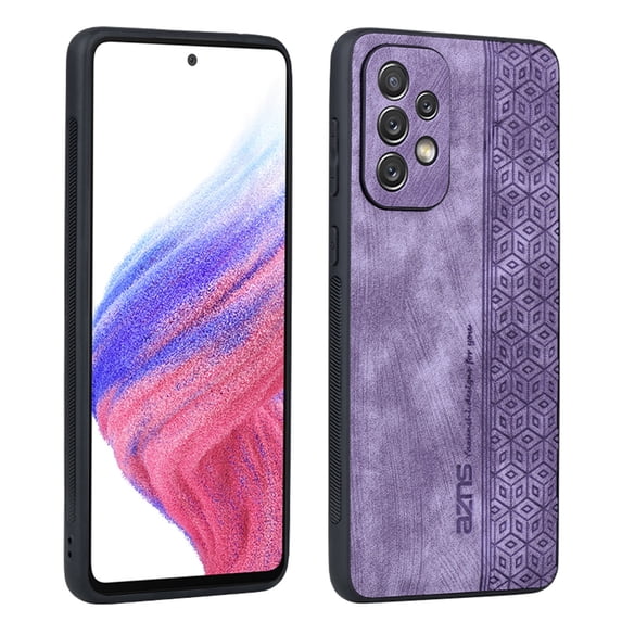 SaniMore for Samsung Gaxaly A33 5G 6.4" Ultra-Thin Embossing Case, Rugged PC Back & TPU Bumpers Anti-Fingerprint Heavy Duty Full Body Protective Case for Samsung A33 5G Women Men, Purple
