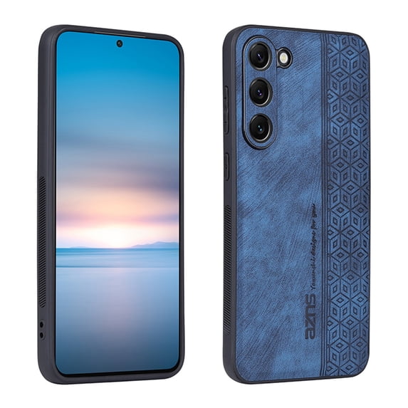 SaniMore for Samsung Gaxaly S23 6.1" Case Ultra-Thin Embossing, Rugged PC & TPU Bumpers Magnetic Cover Support Wireless Charging Full Body Protective Shell for Samsung S23, Blue