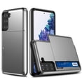 thumbnail image 1 of SaniMore for Samsung S22 Plus 5G Case with Card Holder, Slim Dual Layer Heavy Duty Galaxy S22 Plus 2022 Wallet Case Hidden Sliding Credit Slot Protective Cover for Men Women, Gray, 1 of 9