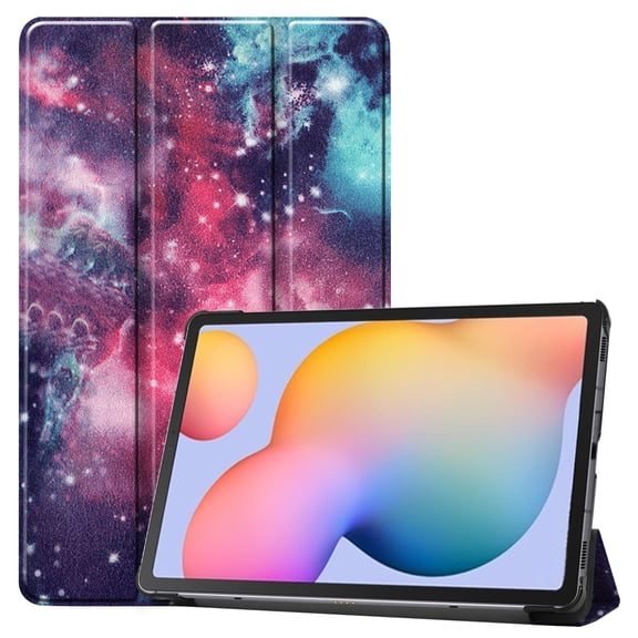 SaniMore for Samsung Tab S6 Lite (SM-P610/P615) 10.4" 2020 Case, Auto Sleep/Wake, Rugged PC Case with Tri-Fold Kickstand [Support iPad 1st/3rd Pencil Charging] Shockproof Protective Case, Milky Way