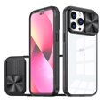 thumbnail image 1 of SaniMore Silde Camera Case for iPhone 12 Pro 6.1", Rugged PC & Soft TPU Crystal Clear [Not Yellowing Technology] Shockproof Protective Cover for iPhone 12 Pro Women Men, Black, 1 of 6
