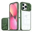 thumbnail image 1 of SaniMore Silde Camera Case for iPhone 12 Pro 6.1", Rugged PC & Soft TPU Crystal Clear [Not Yellowing Technology] Shockproof Protective Cover for iPhone 12 Pro Women Men, Olive, 1 of 6
