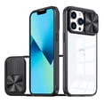thumbnail image 1 of SaniMore Silde Camera Case for iPhone 13 Pro Max 6.7", Rugged PC & Soft TPU Crystal Clear [Not Yellowing Technology] Shockproof Protective Cover for iPhone 13 Pro Max Women Men, Black, 1 of 7