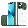 thumbnail image 1 of SaniMore Silde Camera Case for iPhone 13 Pro Max 6.7", Rugged PC & Soft TPU Crystal Clear [Not Yellowing Technology] Shockproof Protective Cover for iPhone 13 Pro Max Women Men, Olive, 1 of 7