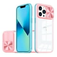thumbnail image 1 of SaniMore Silde Camera Case for iPhone 13 Pro Max 6.7", Rugged PC & Soft TPU Crystal Clear [Not Yellowing Technology] Shockproof Protective Cover for iPhone 13 Pro Max Women Men, Pink, 1 of 7