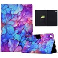 thumbnail image 1 of SaniMore Stand Case for Samsung Galaxy Tab A8 10.5" 2022 SM-X200/X205, PU Leather Anti-scratch [Auto Wake/Sleep + Slot Holder + Anti-slip Strip + Flip Kickstand] Stylish Pattern, D-Petal, 1 of 8
