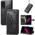 thumbnail image 1 of SaniMore for T-Mobile REVVL V+ 5G 6.8" Wallet Case with Embossed Mandala PU Leather Flip Protection Wrist Strap Credit Card Holder Kickstand Shockproof Case for T-Mobile REVVL V+ 5G, Black, 1 of 7