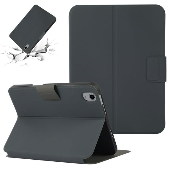 SaniMore Tri-fold Stand Case for iPad 10th Generation 10.9" 2022, Auto Wake/Sleep Magnetic Clasp Pencil Holder Flip Kickstand Shockproof Anti-fall Full Body Protective Case, Black