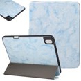 thumbnail image 1 of SaniMore Tri-fold Stand Case for iPad 10th Generation 10.9" 2022, PU Leather Marble Case Shockproof TPU Back [Auto Wake/Sleep + Pen Holder] Full Protective Fashion Tablet Case for iPad 2022, Blue, 1 of 7