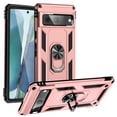 thumbnail image 1 of SaniMore Tri-layer Case for Google Pixel 7A 6.1" 2023, 360° Rotating Holder/Kickstand Rugged PC Back + TPU Bumper Magnetic Car Mount Anti-fingerprint Anti-fall Heavy Duty Protective Case, Rosegold, 1 of 8