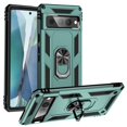 thumbnail image 1 of SaniMore Tri-layer Case for Google Pixel 8 Pro 6.7" 2023, 360° Rotating Holder/Kickstand Rugged PC Back + TPU Bumper Magnetic Car Mount Anti-fingerprint Anti-fall Heavy Duty Protective Case, Darkgreen, 1 of 7