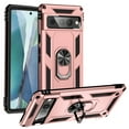 thumbnail image 1 of SaniMore Tri-layer Case for Google Pixel 8 Pro 6.7" 2023, 360° Rotating Holder/Kickstand Rugged PC Back + TPU Bumper Magnetic Car Mount Anti-fingerprint Anti-fall Heavy Duty Protective Case, Pink, 1 of 7