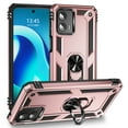 thumbnail image 1 of SaniMore Tri-layer Case for Motorola Moto G (2023), 360° Rotating Holder/Kickstand Rugged PC Back + TPU Bumper Magnetic Car Mount Anti-fingerprint Anti-fall Heavy Duty Protective Case, Rosegold, 1 of 7