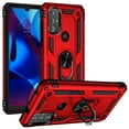 thumbnail image 1 of SaniMore Tri-layer Case for Motorola Moto G Play (2023), 360° Rotating Holder/Kickstand Rugged PC Back + TPU Bumper Magnetic Car Mount Anti-fingerprint Anti-fall Heavy Duty Protective Case, Red, 1 of 8