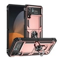 thumbnail image 1 of SaniMore Tri-layer Case for Samsung Galaxy Z Flip 4 6.7", 360° Rotating Holder/Kickstand Rugged PC Back + TPU Bumper Magnetic Car Mount Anti-fingerprint Anti-fall Heavy Duty Protective Case, Rosegold, 1 of 7