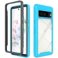 thumbnail image 1 of SaniMore Two-layer Cover for Google Pixel 7 6.3" 2022, Rugged PC Backplane Soft TPU Bumper Full Wrap Shockproof Anti-fall Slim Lightweight Fashion Case For Google Pixel 7, Lightblue, 1 of 5