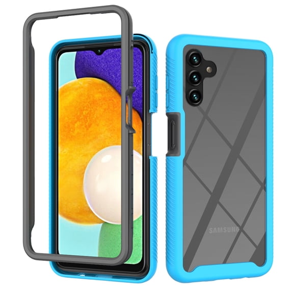 SaniMore Two-layer Cover for Samsung Galaxy A14 5G 6.6" 2023, Rugged PC Backplane Soft TPU Bumper Full Wrap Shockproof Anti-fall Slim Lightweight Fashion Heavy Duty Protective Case, Lightblue
