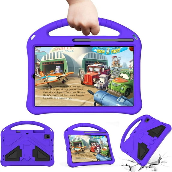 SaniMore Universal Kids Case Compatible Model T500/P610/T860/T720, For Galaxy Tab A7 10.4" 2020, Galaxy Tab S6 Lite 10.4" 2020, Galaxy Tab S6 10.5" 2019, Galaxy Tab S5e 10.5" 2019 Cover Child, Purple