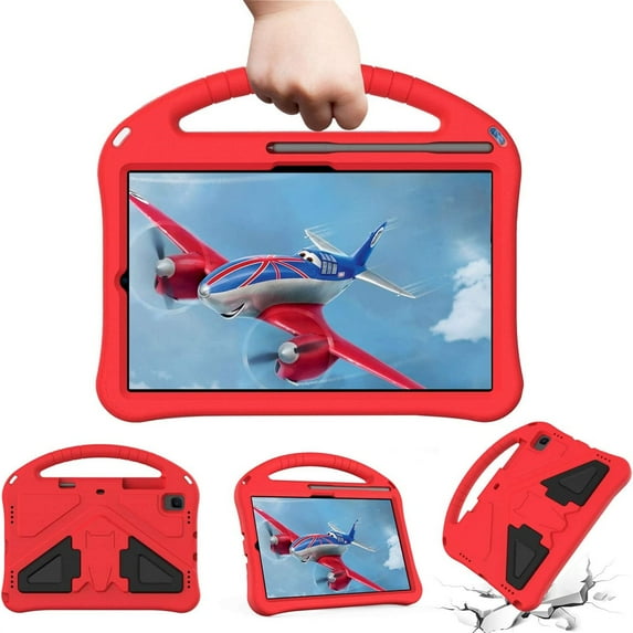 SaniMore Universal Kids Case Compatible Model T500/P610/T860/T720, For Galaxy Tab A7 10.4" 2020, Galaxy Tab S6 Lite 10.4" 2020, Galaxy Tab S6 10.5" 2019, Galaxy Tab S5e 10.5" 2019 Cover Child, Red
