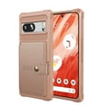 thumbnail image 1 of SaniMore Versatile Case for Google Pixel 8 6.3" 2023, Rugged PC Shell PU Leather Button Flip Card Pocket Stand Feature Magnetic Car Mount Shockproof Anti-drop Heavy Duty Protective Cover, Rosegold, 1 of 7