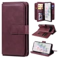 thumbnail image 1 of SaniMore Versatile Case for Google Pixel 8, Durable PU Leather Case Card Slots Flip Kickstand Magnetic Closure Anti-drop Shockproof Full Body Protective Wallet Business Cover, Winered, 1 of 14