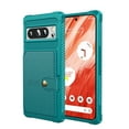 thumbnail image 1 of SaniMore Versatile Case for Google Pixel 8 Pro 6.7" 2023, Rugged PC Shell PU Leather Button Flip Card Pocket Stand Feature Magnetic Car Mount Shockproof Anti-drop Heavy Duty Protective Cover, Green, 1 of 7