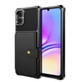 thumbnail image 1 of SaniMore Versatile Case for Samsung Galaxy A05 6.7" 2023, Rugged PC Shell PU Leather Button Flip Card Pocket Stand Magnetic Car Mount Shockproof Anti-drop Heavy Duty Protective Cover, Black, 1 of 7