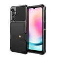 thumbnail image 1 of SaniMore Versatile Case for Samsung Galaxy A24/A25 5G 6.5" 2023, Rugged PC Shell PU Leather Button Flip Card Pocket Stand Magnetic Car Mount Shockproof Anti-drop Heavy Duty Protective Cover, Black, 1 of 7