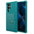thumbnail image 1 of SaniMore Versatile Case for Samsung Galaxy S22 Ultra 6.8", Rugged PC Shell Leather Button Flip Card Pocket Stand Feature Magnetic Car Mount Shockproof Anti-drop Heavy Duty Protective Case, Green, 1 of 7
