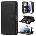 thumbnail image 1 of SaniMore Versatile Case for Samsung Galaxy S24 Ultra, Durable PU Leather Case Card Slots Flip Kickstand Magnetic Closure Anti-drop Shockproof Full Protective Wallet Business Cover, Black, 1 of 8