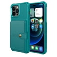 thumbnail image 1 of SaniMore Versatile Case for iPhone 14 Pro 6.1" 2022, Rugged PC Shell Leather Button Flip Card Pocket Stand Feature Car Magnetic Mount Shockproof Anti-drop Heavy Duty Protective Case,Green, 1 of 7