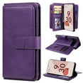 thumbnail image 1 of SaniMore Versatile Case for iPhone 15 Plus 6.7", Durable PU Leather Case Card Slots Flip Kickstand Magnetic Closure Anti-drop Shockproof Full Body Protective Wallet Business Cover - Purple, 1 of 8