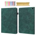 thumbnail image 1 of SaniMore Wallet Case for Amazon Fire Max 11 11.0" Released 2023, PU Leather Case Embossed Sunflower Shockproof TPU Shell Card Slots Pen Holder Hand Rope Anti-slip Strip Kickstand Case, Green, 1 of 8