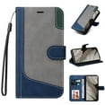 thumbnail image 1 of SaniMore Wallet Case for Google Pixel 7 Pro [RFID Blocking], PU Leather Cash & Card Slots Folio Magnetic Stand Cover with Kickstand + Wrist Strap TPU Shockproof Interior Cover, Blue, 1 of 9