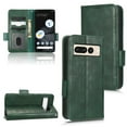 thumbnail image 1 of SaniMore Wallet Case for Google Pixel 8 Pro 2023, Glitter PU Leather Case Triangle Pattern Card Slots Cash Pocket Kickstand Removeable Wrist Strip All-around Protective Magnetic Cover, Green, 1 of 10
