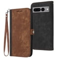 thumbnail image 1 of SaniMore Wallet Case for Google Pixel 8 Pro 6.7" 2023, Retro PU Leather Card Slots Cash Pocket Kickstand Removeable Lanyard Shockproof Anti-fall Full Protective Magnetic Cover, Brown, 1 of 9