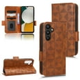 thumbnail image 1 of SaniMore Wallet Case for Samsung Galaxy A05S 6.7" 2023, Glitter PU Leather Case Triangle Pattern Card Slots Cash Pocket Kickstand Removeable Wrist Strip All-around Protective Magnetic Cover, Brown, 1 of 10