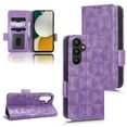 thumbnail image 1 of SaniMore Wallet Case for Samsung Galaxy A05S 6.7" 2023, Glitter PU Leather Case Triangle Pattern Card Slots Cash Pocket Kickstand Removeable Wrist Strip All-around Protective Magnetic Cover, Purple, 1 of 10