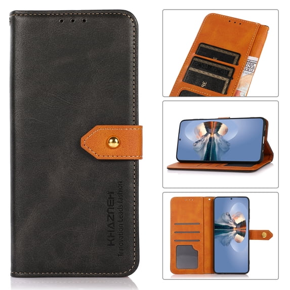 SaniMore Wallet Case for Samsung Galaxy A13 5G 6.5" 2021 Wear-resistant PU Leather Case Card Slots Cash Pocket Kickstand Shockproof Anti-fall Full Body Protective Magnetic Case, Black