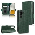 thumbnail image 1 of SaniMore Wallet Case for Samsung Galaxy A34 5G 2023, Glitter PU Leather Case Triangle Pattern Card Slots Cash Pocket Kickstand Removeable Wrist Strip All-around Protective Magnetic Case, Green, 1 of 11
