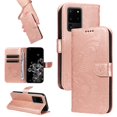 thumbnail image 1 of SaniMore Wallet Case for Samsung Galaxy S20 Ultra, PU Leather Embossed Butterfly Flip Folio Cover Card Holder [Kickstand][Wrist Strap] All Arpund Protective Shockproof Shell, Rosegold, 1 of 18