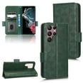 thumbnail image 1 of SaniMore Wallet Case for Samsung Galaxy S22 Ultra 6.8" 2022, Glitter PU Leather Case Triangle Pattern Card Slots Cash Pocket Kickstand Removeable Wrist Strip All-around Protective Magnetic Case, Green, 1 of 6