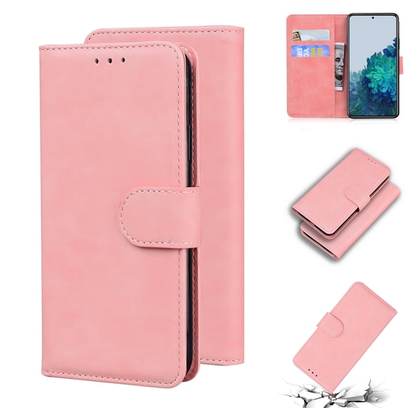 SaniMore Wallet Case for Samsung Galaxy S23 Plus 6.6 inch, Magnetic Clasp Flip Kickstand Luxury PU Leather Cover Built-in Cash & Card Slots RFID Blocking for Samsung S23 Plus, Pink