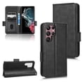 thumbnail image 1 of SaniMore Wallet Case for Samsung Galaxy S23 Ultra 6.8" 2023, Glitter PU Leather Case Triangle Pattern Card Slots Cash Pocket Kickstand Removeable Wrist Strip All-around Protective Magnetic Case,Black, 1 of 8