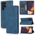 thumbnail image 1 of SaniMore Wallet Case for Samsung Galaxy S23 Ultra 6.8" 2023, Magnetic Folio PU Leather Cover Bracket Card Slots Cash Pocket All-around Protective Shockproof Anti-fall Business Shell, Blue, 1 of 9