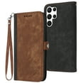 thumbnail image 1 of SaniMore Wallet Case for Samsung Galaxy S23 Ultra 6.8" 2023, Retro PU Leather Case Card Slots Cash Pocket Kickstand Removeable Lanyard Shockproof Anti-fall Full Protective Magnetic Case, rown, 1 of 8