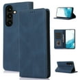 thumbnail image 1 of SaniMore Wallet Case for Samsung Galaxy S24, Magnetic Folio PU Leather Cover Bracket Card Slots Cash Pocket All-around Protective Shockproof Anti-fall Business Shell for Galaxy S24, Blue, 1 of 8