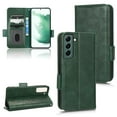 thumbnail image 1 of SaniMore Wallet Case for Samsung Galaxy S24 Plus, Glitter PU Leather Case Triangle Pattern Card Slots Cash Pocket Kickstand Removeable Wrist Strip All-around Protective Magnetic Cover, Green, 1 of 7
